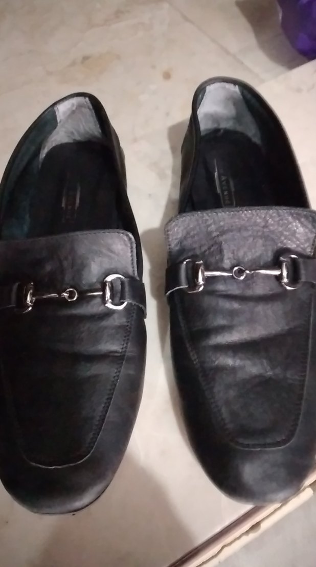 Siyah Deri Tokalı kadın Loafer - Görsel 4