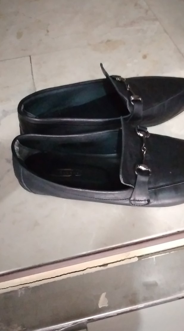 Siyah Deri Tokalı kadın Loafer - Görsel 3