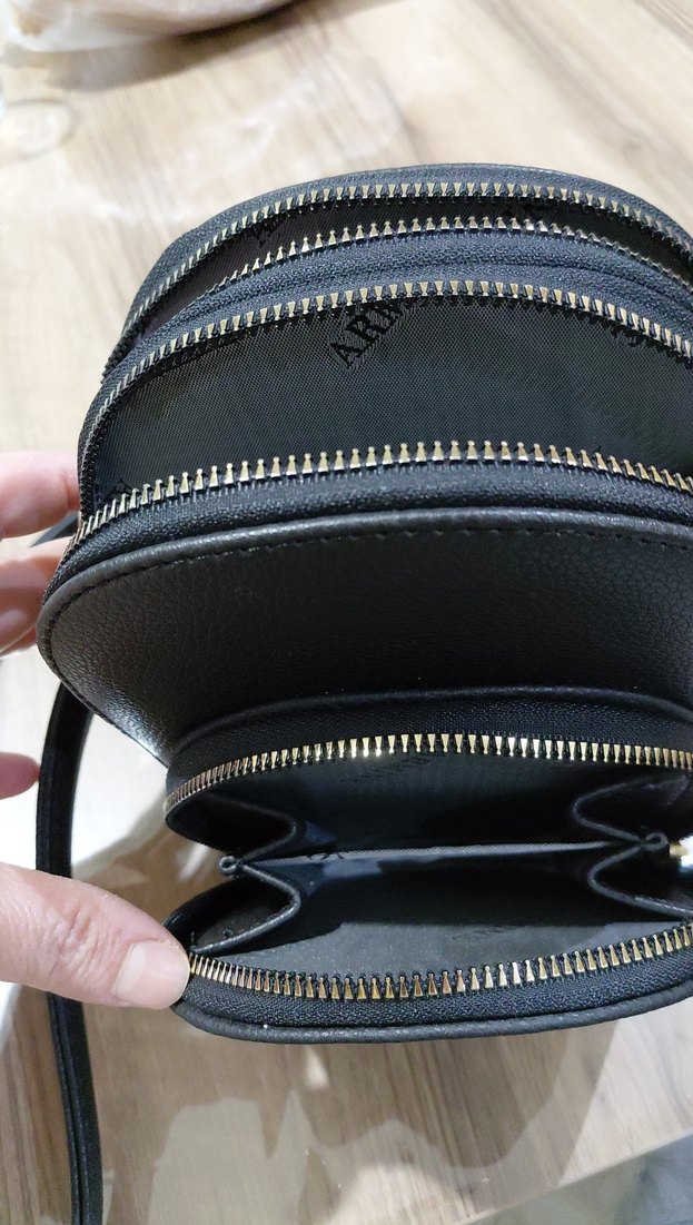 Siyah Deri Fermuarlı  armine Kadın Çanta - Görsel 2