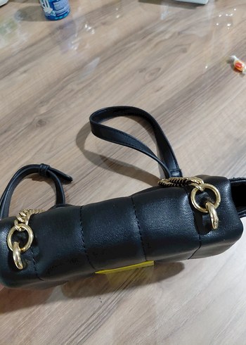 Sarı Tokalı Deri Kadın Çanta - Görsel 2