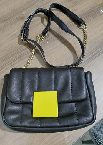 Sarı Tokalı Deri Kadın Çanta - Görsel 5