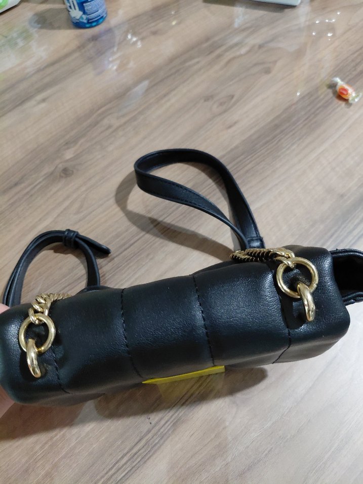 Sarı Tokalı Deri Kadın Çanta - Görsel 2