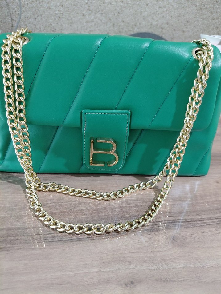 Yeşil Deri Kadın Çanta - Görsel 3