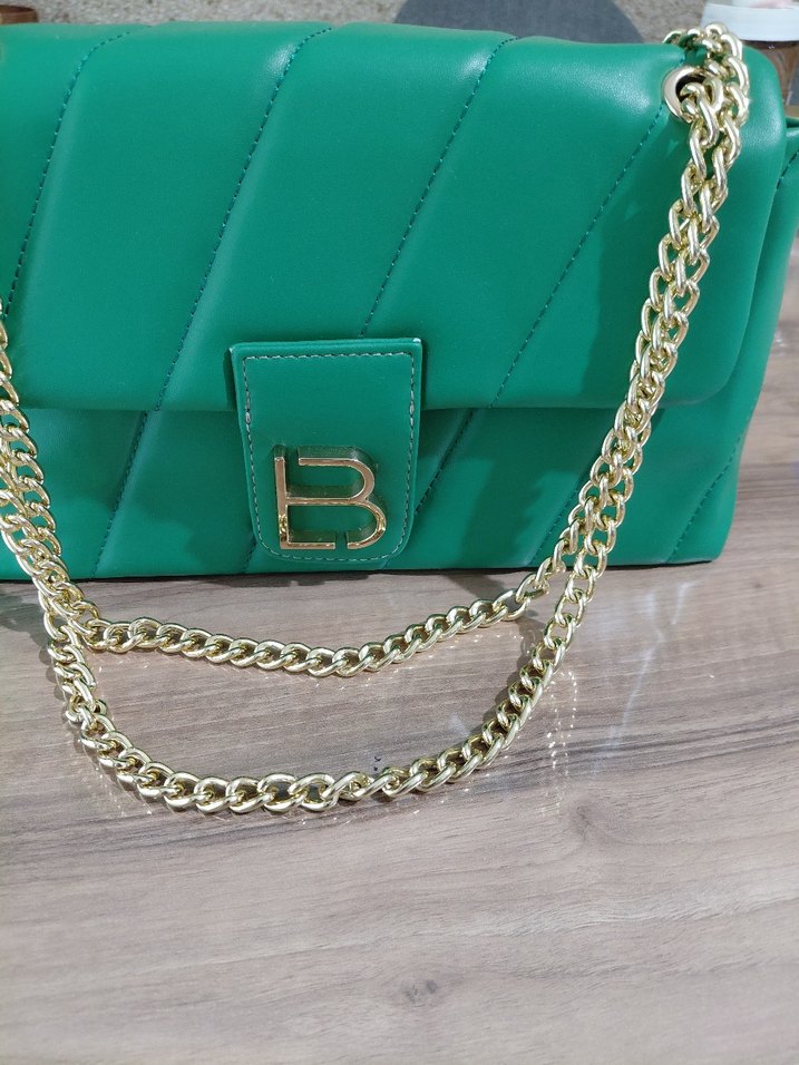 Yeşil Deri Kadın Çanta - Görsel 4