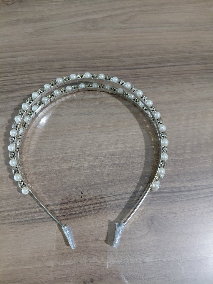 İnci Detaylı Metal Taç - Görsel 5