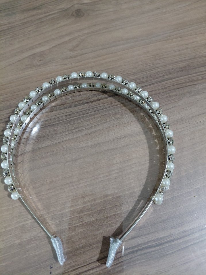 İnci Detaylı Metal Taç - Görsel 2