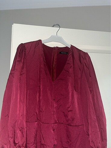 40 Beden bordo Renk Elbise
