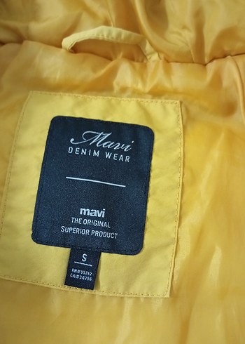 Sarı Kapüşonlu Kadın Kışlık Mont - Görsel 2