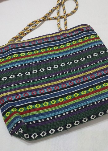 Renkli Nakışlı Bohem Kadın Çantası - Görsel 3