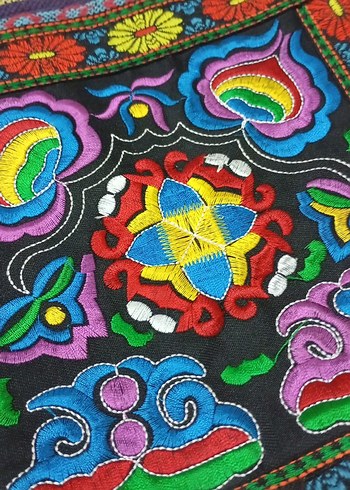 Renkli Nakışlı Bohem Kadın Çantası - Görsel 2