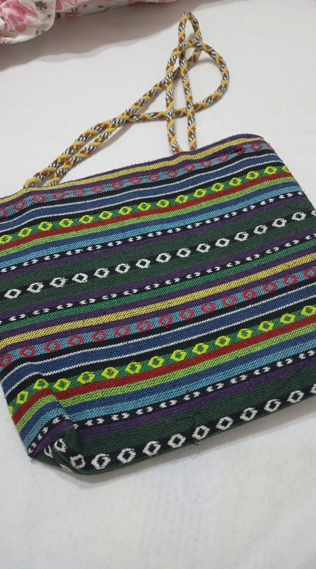 Renkli Nakışlı Bohem Kadın Çantası - Görsel 3