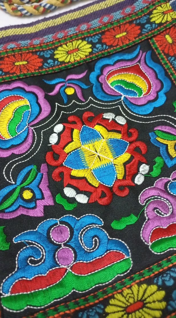 Renkli Nakışlı Bohem Kadın Çantası - Görsel 2