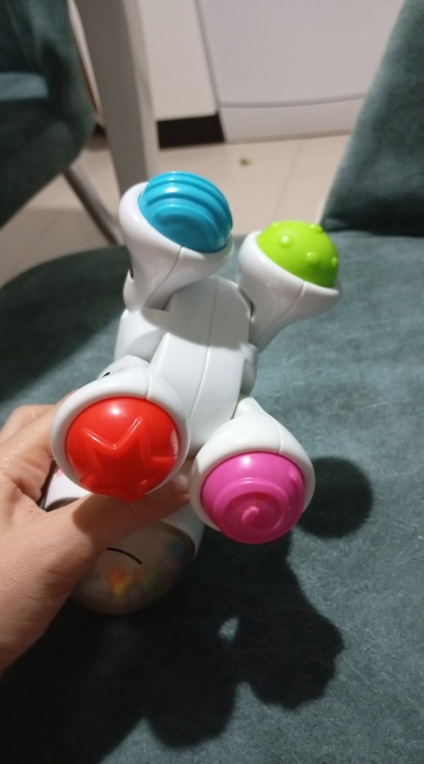 Renkli Beyaz Zebra Bebek oyuncağı - Görsel 2