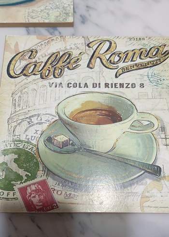 ahşap Pastel Renkli Kahve Temalı Dekoratif Tablo - Görsel 2