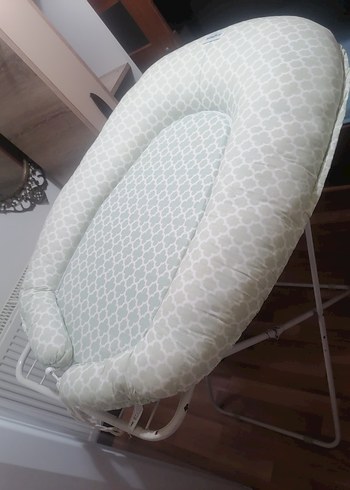 Baskılı Beyaz Pastel Emzirme ve Hamile Yastığı, reflü yatağı - Görsel 6