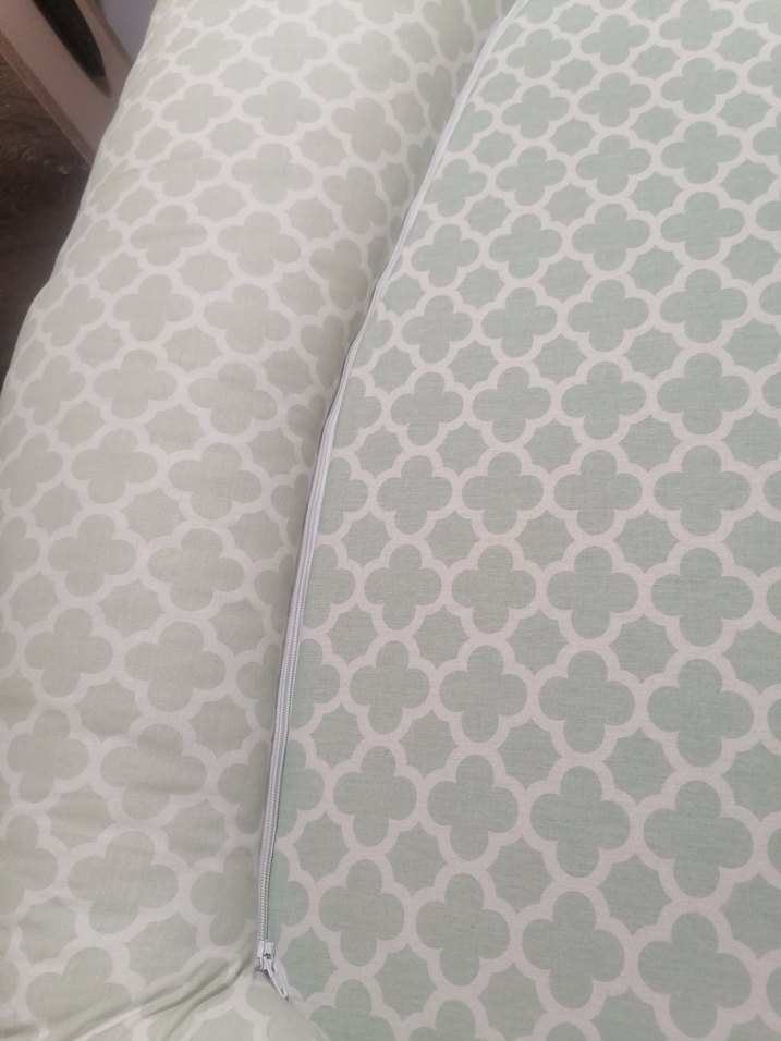 Baskılı Beyaz Pastel Emzirme ve Hamile Yastığı, reflü yatağı - Görsel 5