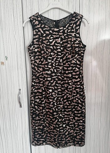 Leopar desnli elbise