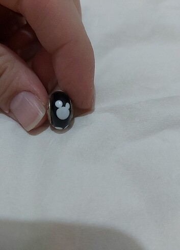  Beden siyah Renk Pandora murano charm 