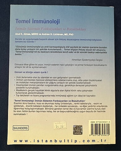  ABBAS TEMEL İMMÜNOLOJİ (TIP KİTABI)