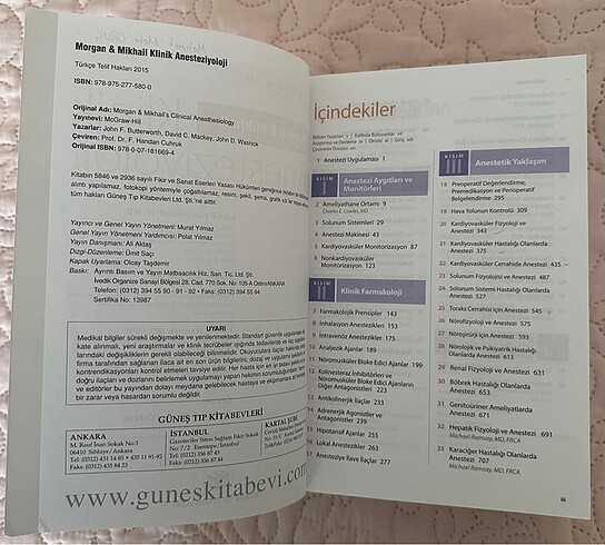 Beden Morgan & Mikhail Klinik Anesteziyoloji (Tıp Kitabı)