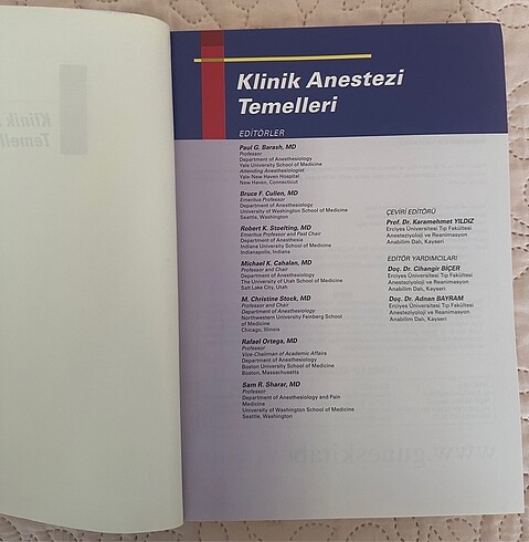 Beden Barash Klinik Anestezi Temelleri