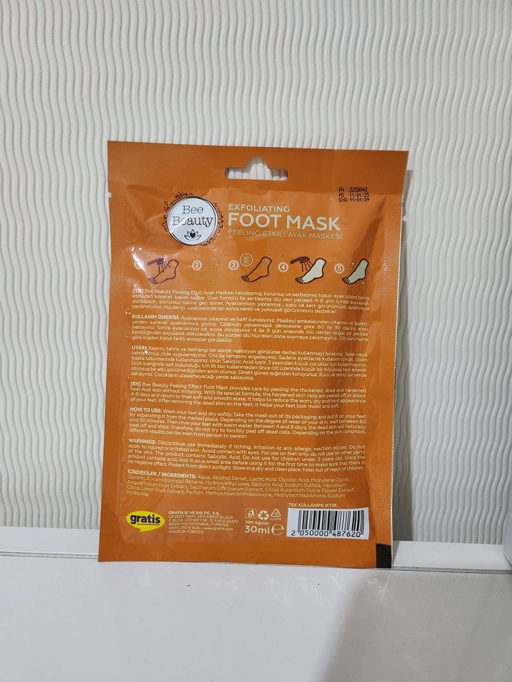 Bee Beauty Peeling Etkili Ayak Maskesi - Görsel 2