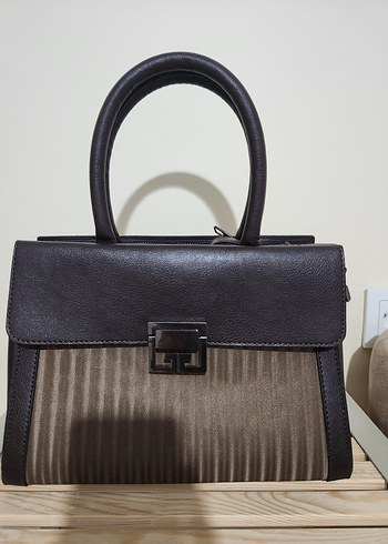 Kahverengi Deri Modern Klasik Kadın Çanta - Görsel 5