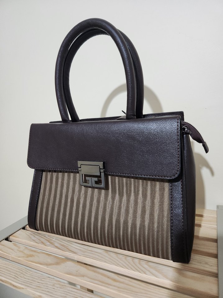 Kahverengi Deri Modern Klasik Kadın Çanta - Görsel 4