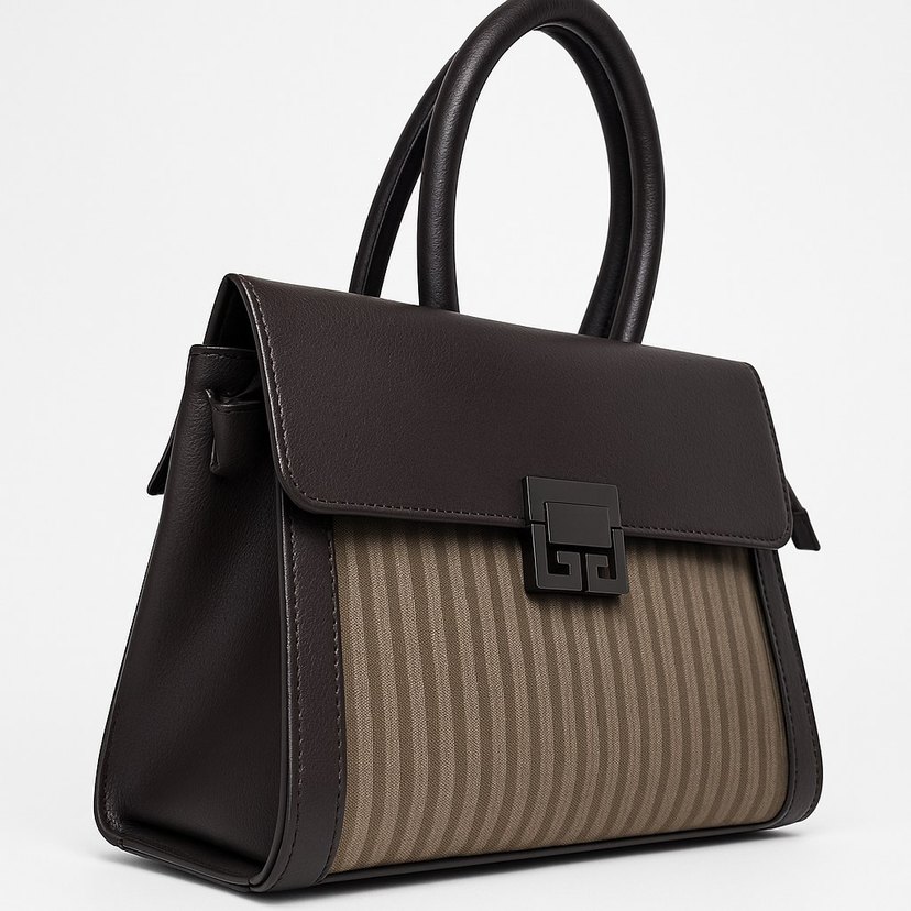 Kahverengi Deri Modern Klasik Kadın Çanta - Görsel 2