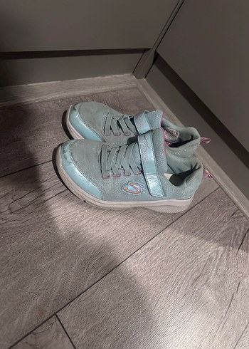 Kız Çocuk Gri Cırtlı Spor Ayakkabı - Görsel 2