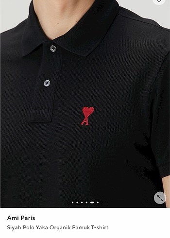 Ami Paris Siyah Regular Fit Kısa Kollu Polo Tişört - Görsel 5