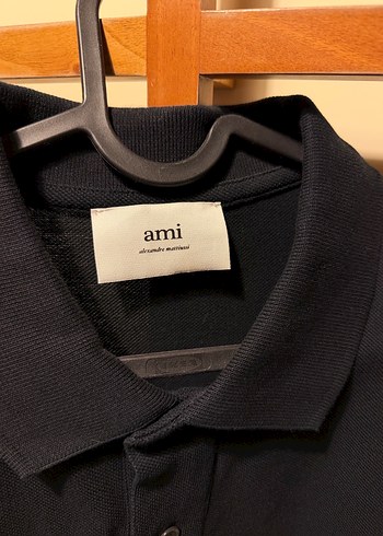 Ami Paris Siyah Regular Fit Kısa Kollu Polo Tişört - Görsel 2