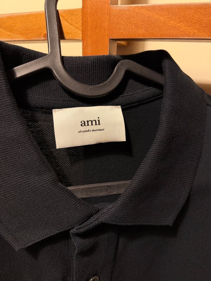 Ami Paris Siyah Regular Fit Kısa Kollu Polo Tişört - Görsel 2