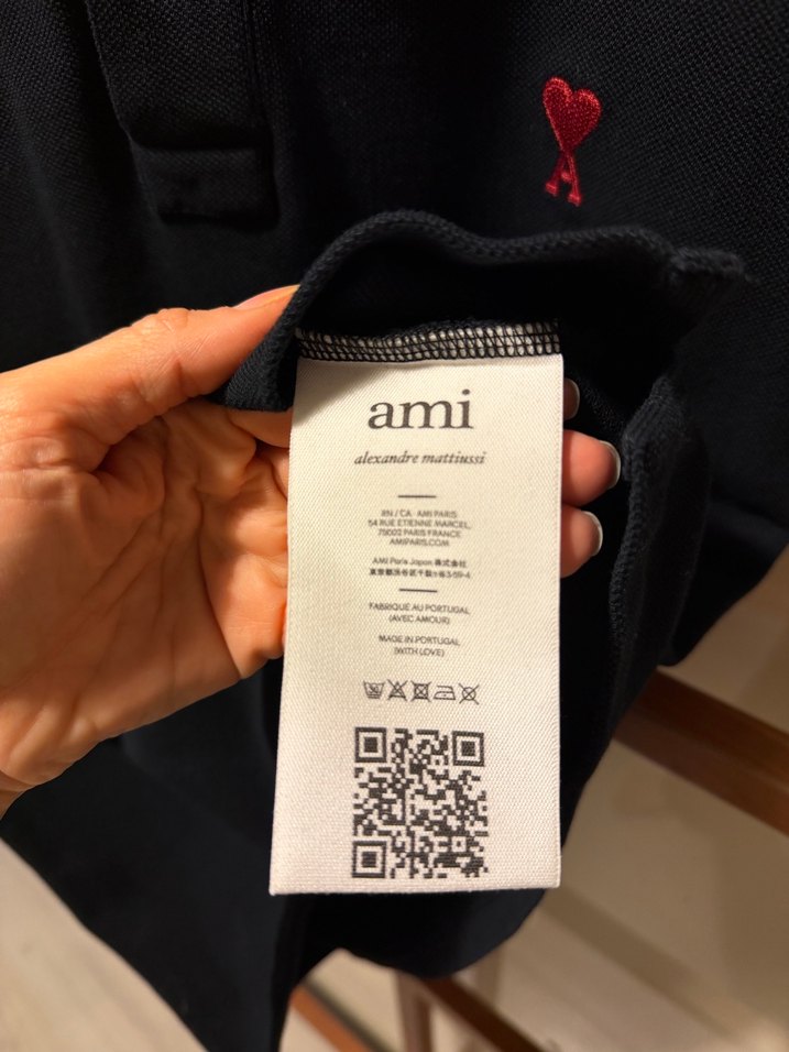 Ami Paris Siyah Regular Fit Kısa Kollu Polo Tişört - Görsel 3
