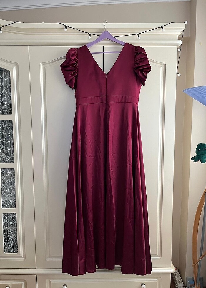 Karpuz kol Saten abiye - Görsel 2