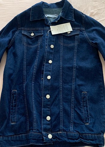 Lacivert Kadın Midi Boy Denim Ceket