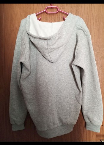 Gri Kapüşonlu Kadın Sweatshirt