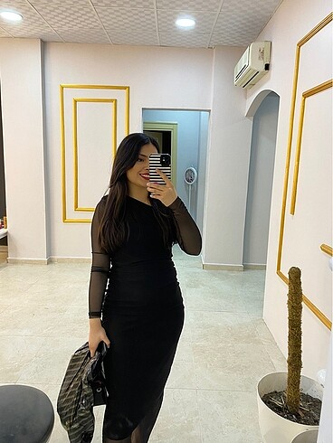 Siyah s beden elbise