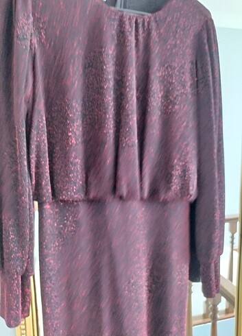 m Beden Bordo Abiye elbise