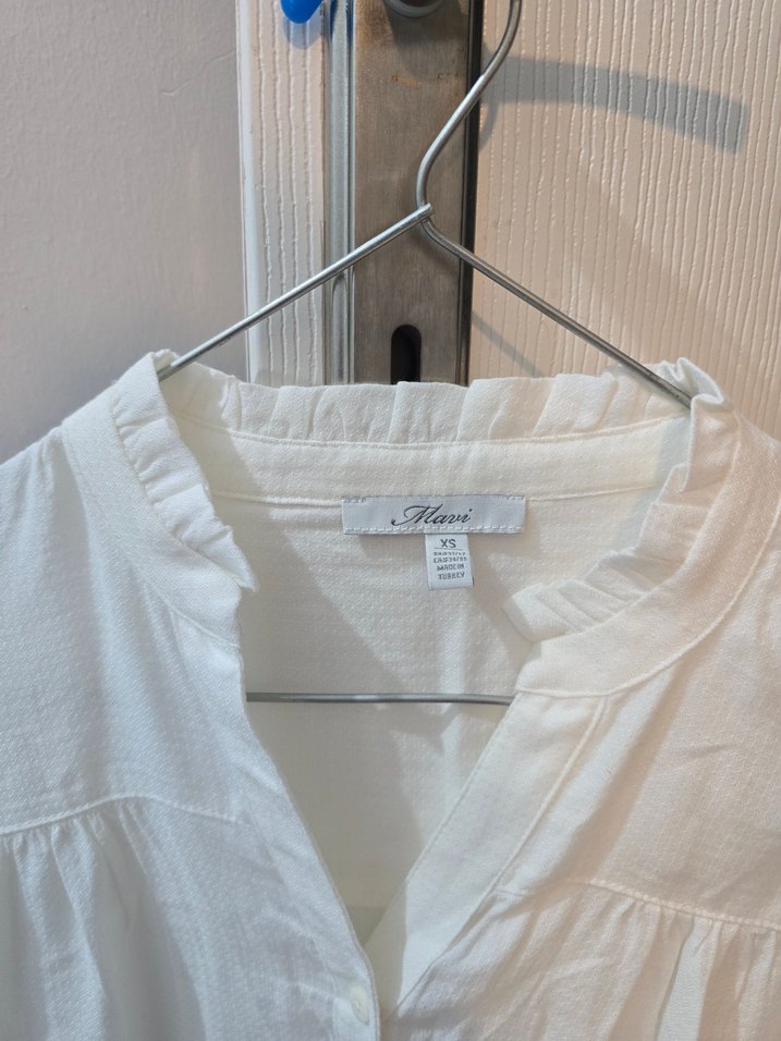 Beyaz Uzun Kollu Gömlek - Görsel 2