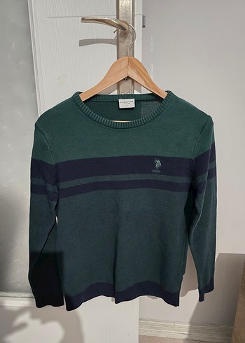 U.S. Polo Assn. Erkek Yeşil Triko Kazak - Görsel 2