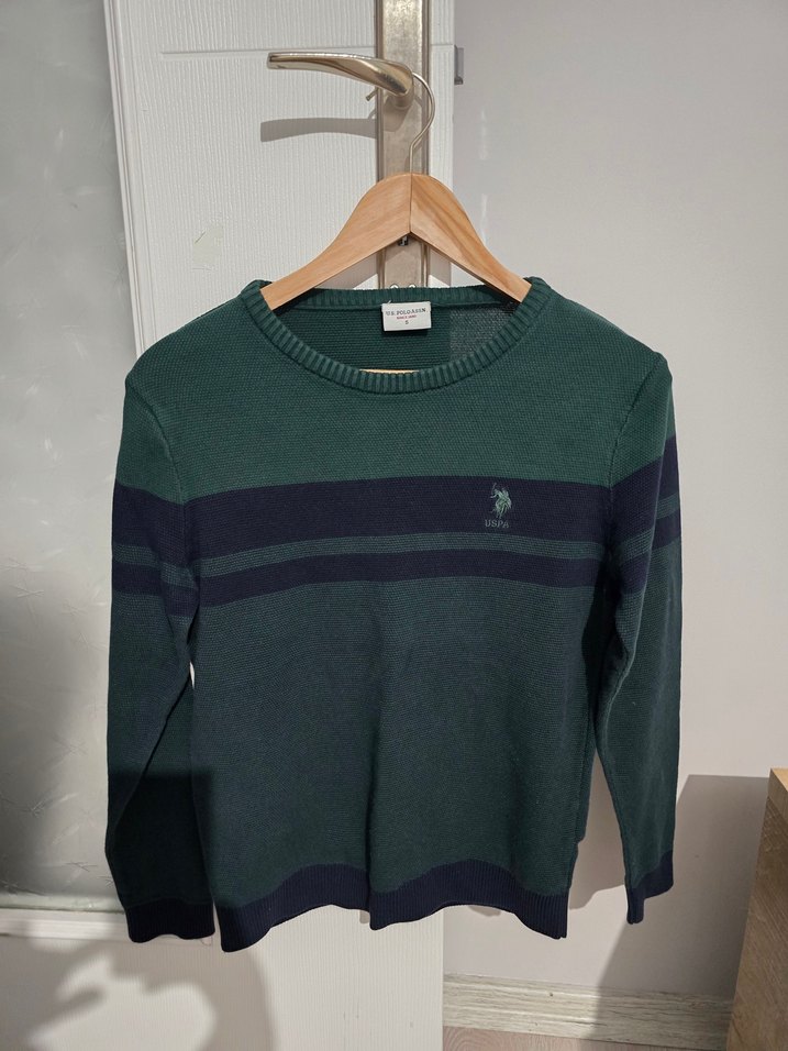 U.S. Polo Assn. Erkek Yeşil Triko Kazak - Görsel 2