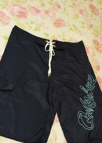 Siyah Parlak Erkek Midi Yüzme Şortu - Görsel 5