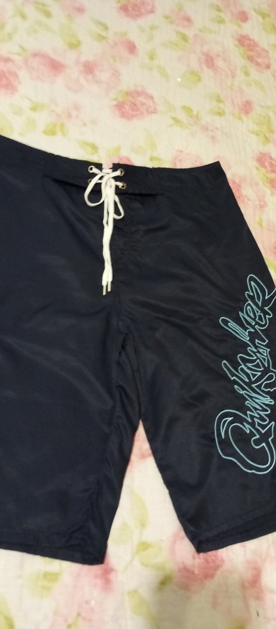 Siyah Parlak Erkek Midi Yüzme Şortu - Görsel 3