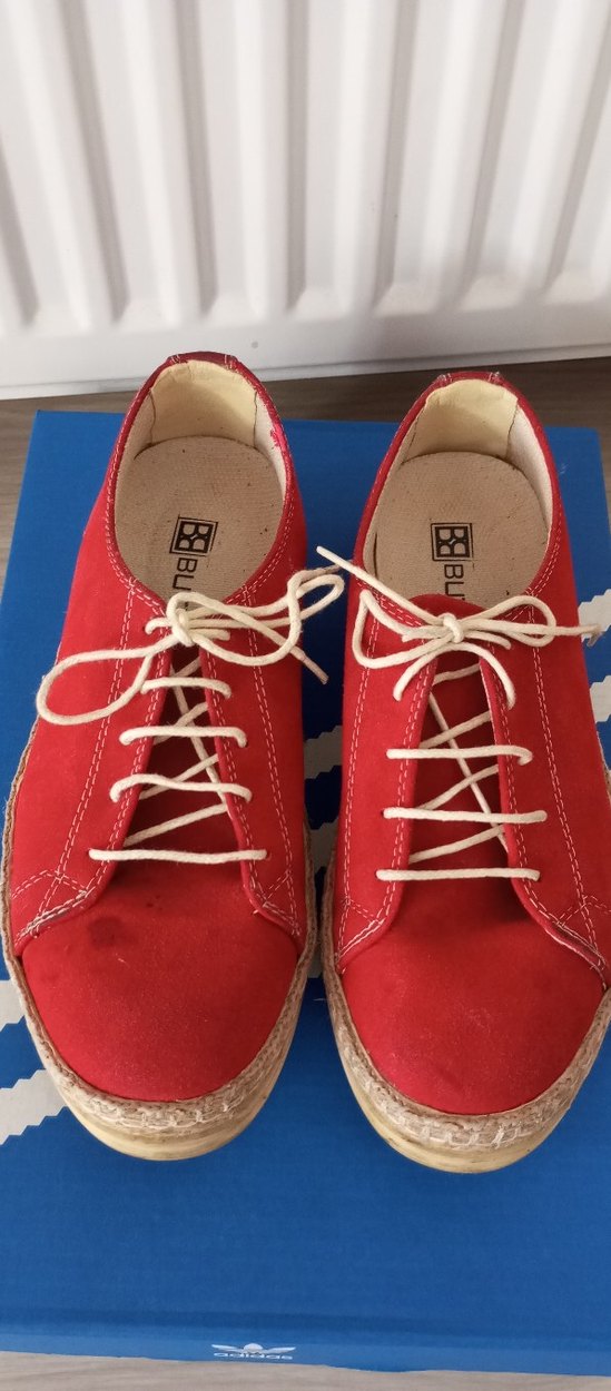 Kırmızı Süet Bayan Ayakkabı - Görsel 4