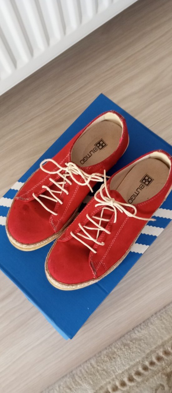 Kırmızı Süet Bayan Ayakkabı - Görsel 5