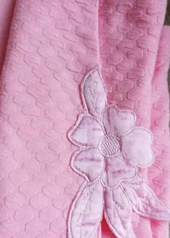 Pembe Nakışlı Kadın Sabahlık - Görsel 6