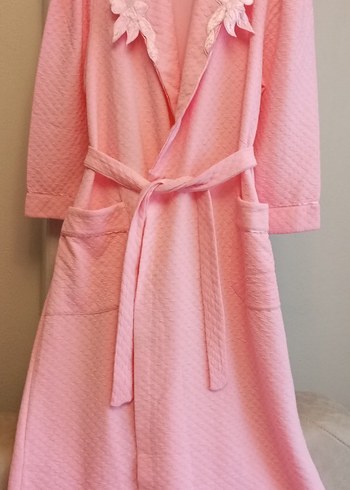 Pembe Nakışlı Kadın Sabahlık - Görsel 2