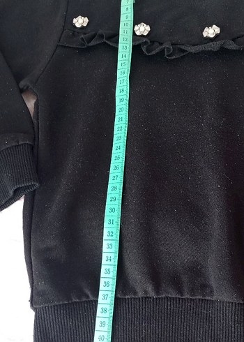 Siyah Fırfırlı Çocuk Eşofman Takımı - Görsel 6