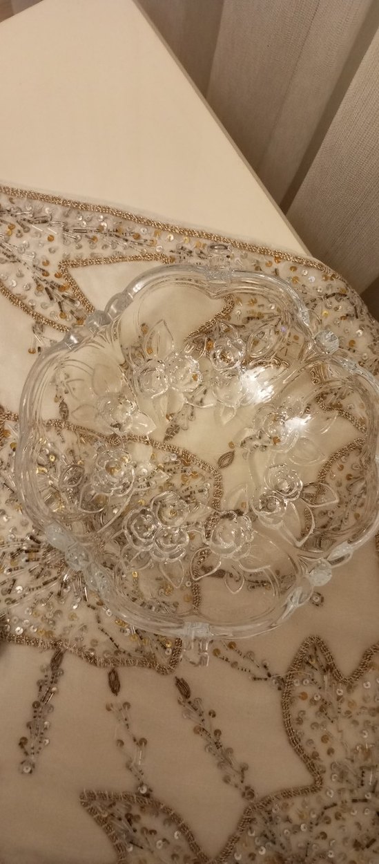 Vintage Çiçek Desenli Beyaz Şekerlik&Tabak - Görsel 5